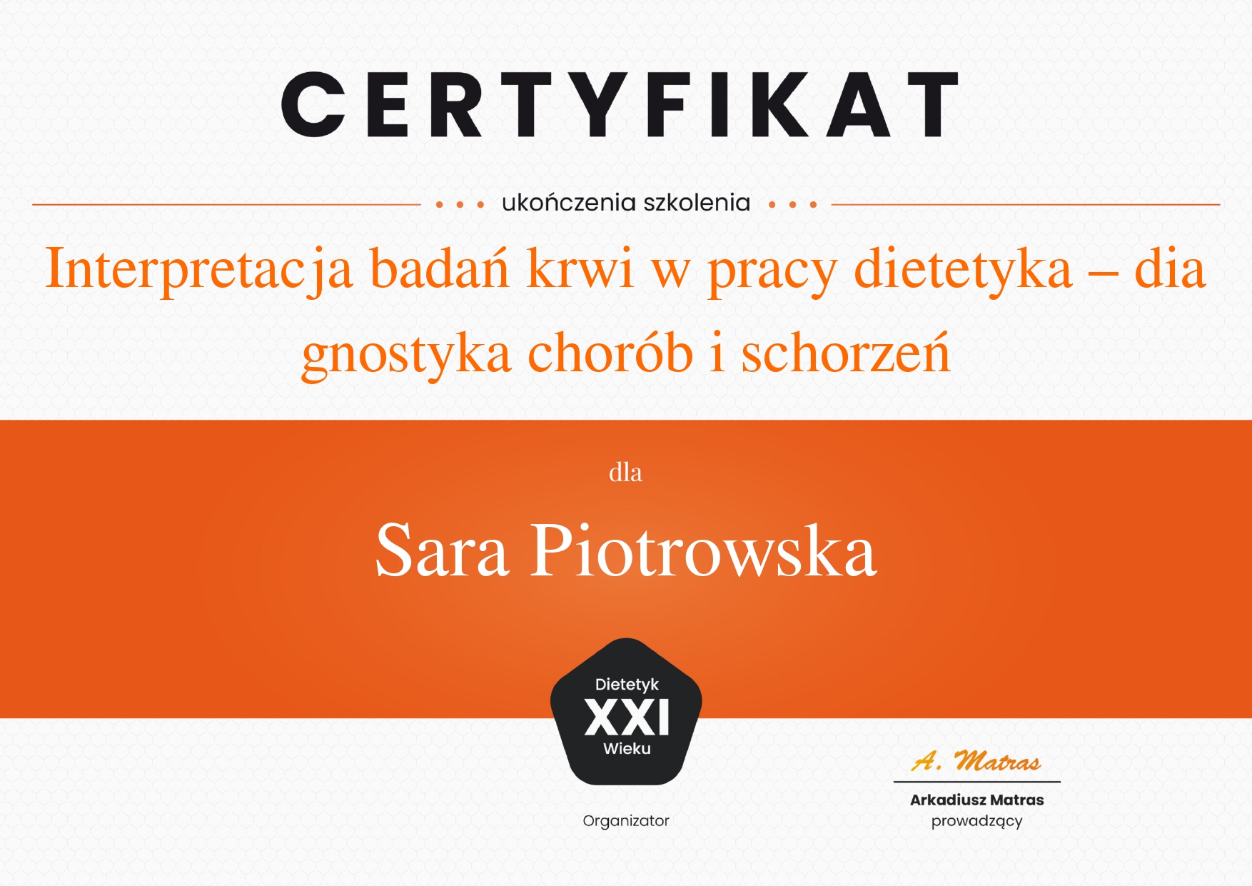 certyfikat interpretaca